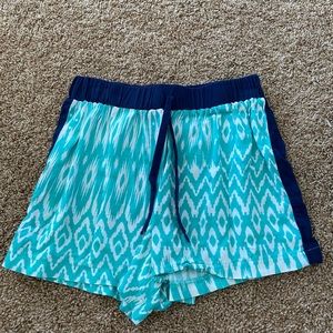 Girls Navy and Teal Tribal Shorts